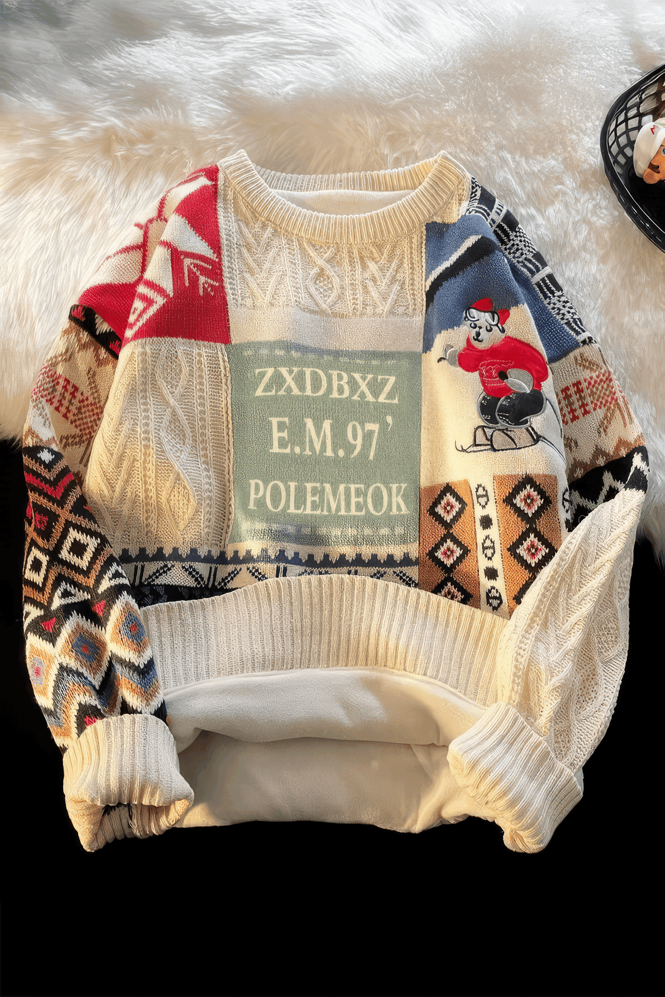 Winter Men’s Heavy Knit Sweater – Fleece Lined, Loose Fit - 4inme