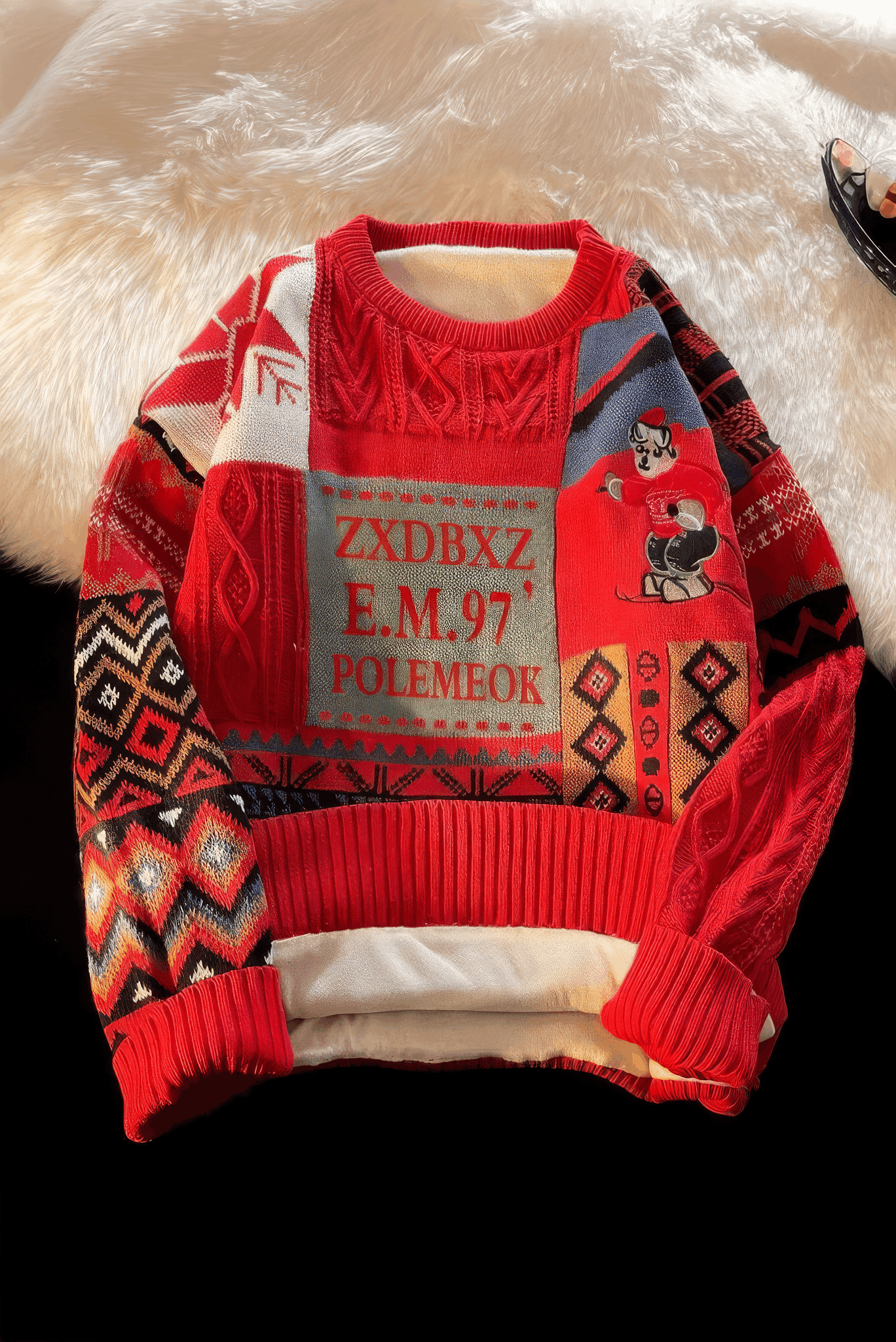 Winter Men’s Heavy Knit Sweater – Fleece Lined, Loose Fit - 4inme