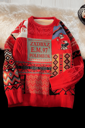 Winter Men’s Heavy Knit Sweater – Fleece Lined, Loose Fit - 4inme