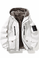 Winter Work Jacket for Men – Hooded, Warm, Fleece Lined - 4inme