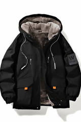 Winter Work Jacket for Men – Hooded, Warm, Fleece Lined - 4inme