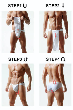 Men’s Sexy Japanese Sumo Briefs – Triangle Design - 4inme