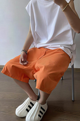 Men's Washed Canvas Shorts - Summer Solid Pastel Colors - 4inme