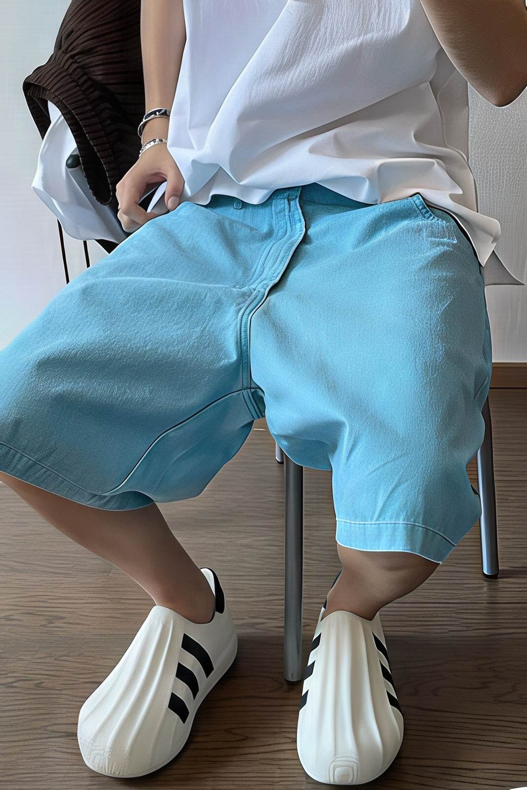 Men's Washed Canvas Shorts - Summer Solid Pastel Colors - 4inme