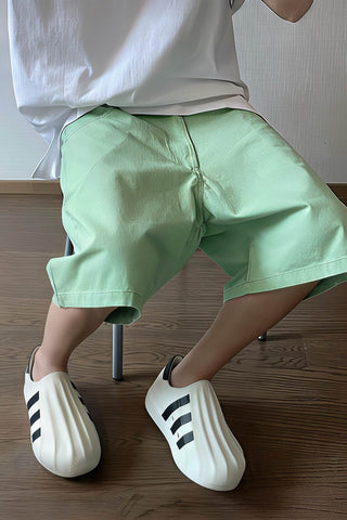 Men's Washed Canvas Shorts - Summer Solid Pastel Colors - 4inme