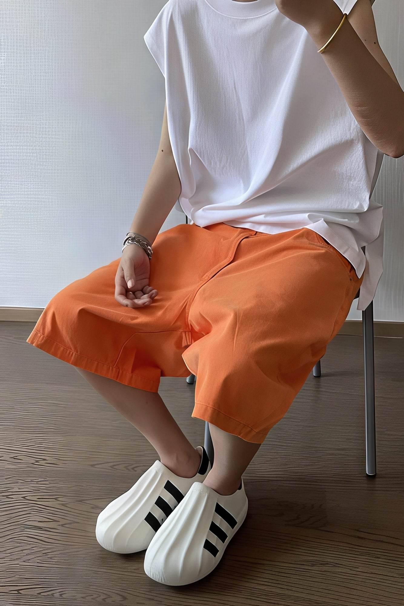 Men's Washed Canvas Shorts - Summer Solid Pastel Colors - 4inme